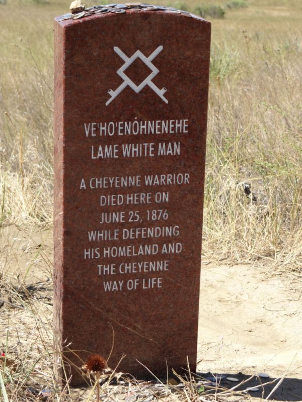 Grabstein eines indianischen Scouts